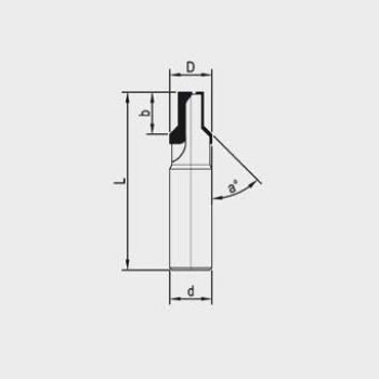 MBD-0105 Dia 45° Pahlı Ebatlama Parmak Freze Bıçakları