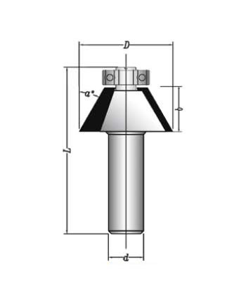 MBEF430-07 Sert Metal Plaketli El Freze Profil Bıçakları