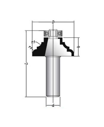 MBEF430-17 Sert Metal Plaketli El Freze Profil Bıçakları