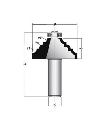 MBEF430-22 Sert Metal Plaketli El Freze Profil Bıçakları