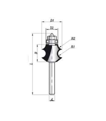 MBEF430-32 Sert Metal Plaketli El Freze Profil Bıçakları