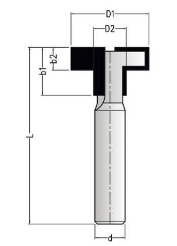 MBMK-455 Sert Metal Plaketli T Profil Freze Bıçağı