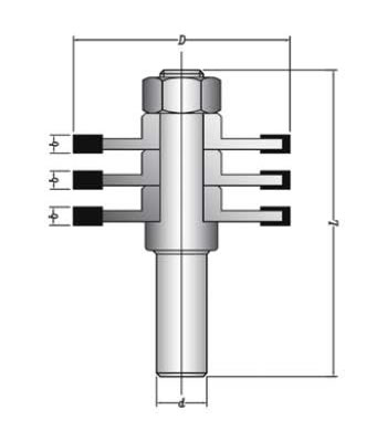 MBMK-487 Sert Metal Plaketli Profil Takoz Bıçağı