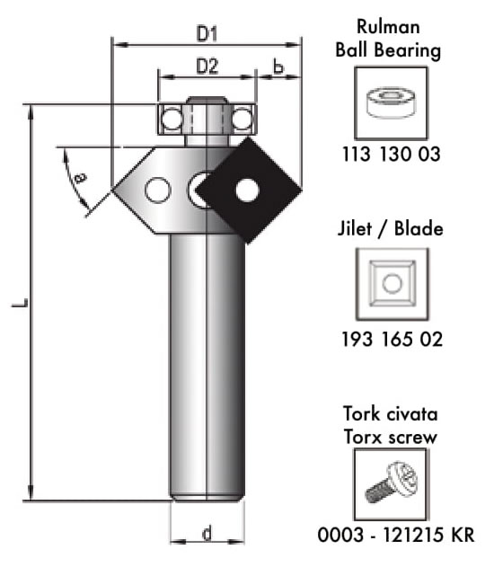 MBJ-037-01 Değiştirilebilir Jiletli Profil Bıçakları