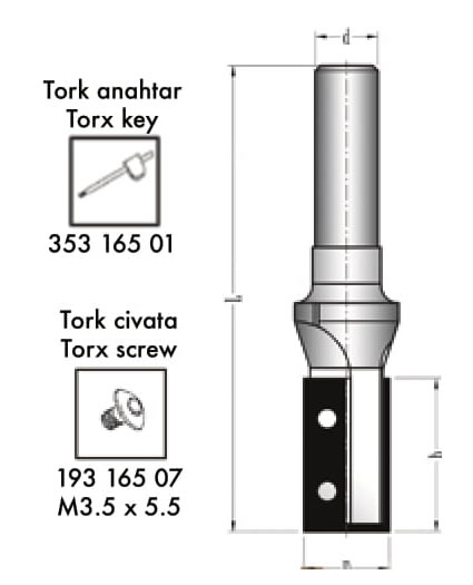 MBJ-070-01 Değiştirilebilir Jiletli Parmak Freze